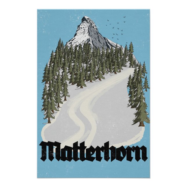Matterhorn Switzerland Travel Poster (Front)