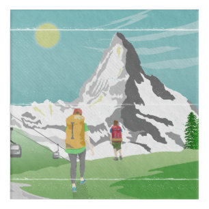 matterhorn travel poster Switzerland Acrylic Print