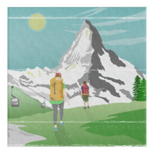 matterhorn travel poster Switzerland Acrylic Print