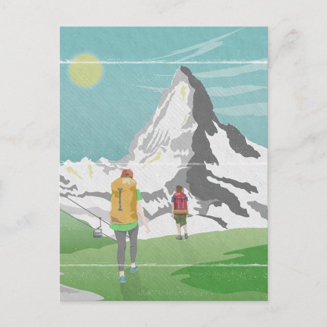 matterhorn travel poster Switzerland Postcard (Front)