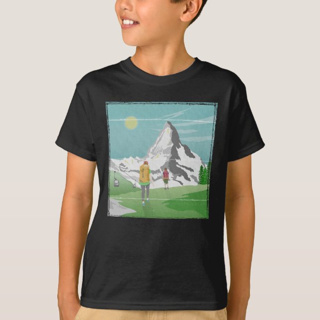 matterhorn travel poster Switzerland T-Shirt (Front)
