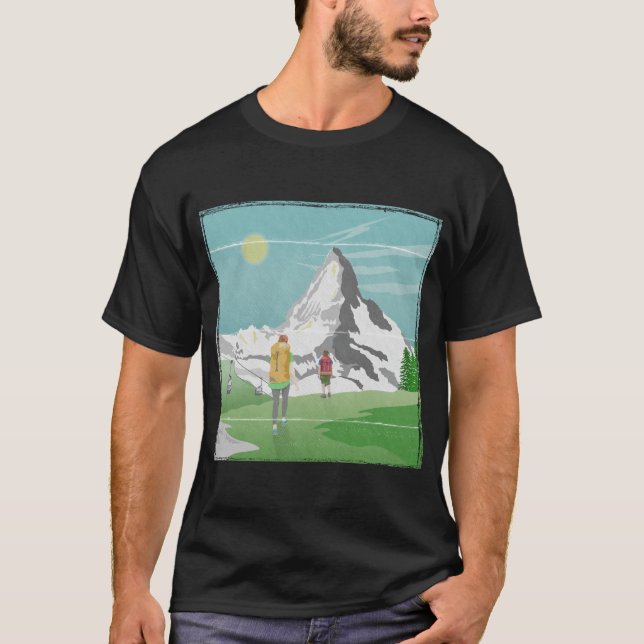 matterhorn travel poster Switzerland T-Shirt (Front)