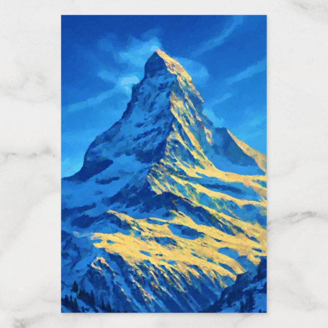 Matterhorn Winter Sunset Envelope Liner (Design)