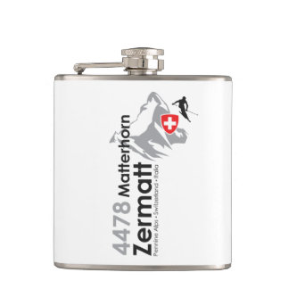 Matterhorn-Zermatt skiing Hip Flask