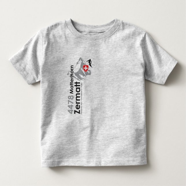 Matterhorn-Zermatt skiing Toddler T-shirt (Front)