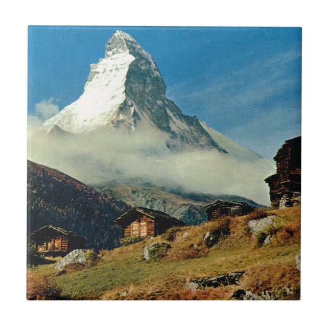 Matterhorn, Zermatt, Switzerland Ceramic Tile (Front)