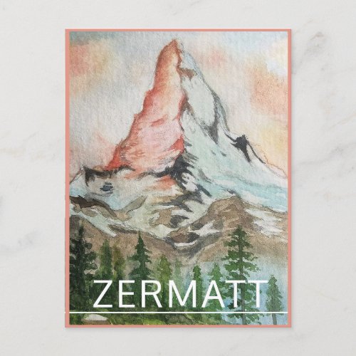 Matterhorn Zermatt Switzerland Travel post card