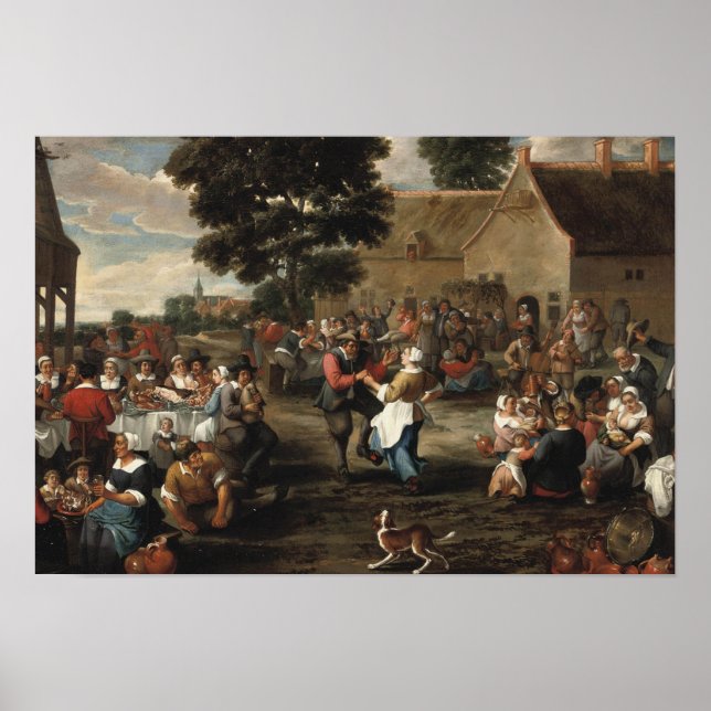 Mattheus van Helmont - A Peasant's Feast Poster (Front)