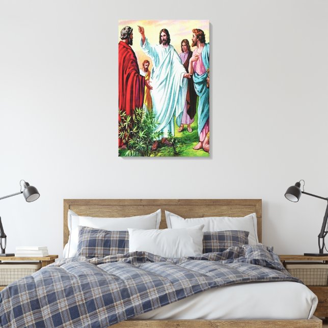Matthew 10 Jesus Sends Out the Twelve Canvas Print (Insitu(Bedroom))