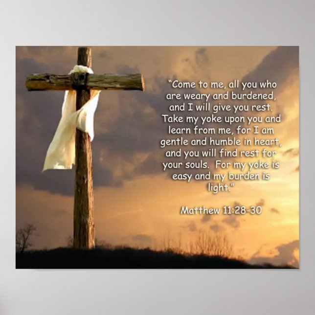 Matthew 11 28-30 poster (Front)