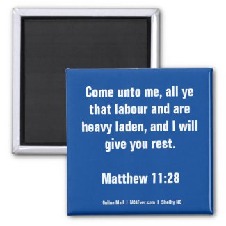 Matthew 11:28 Bible Verse magnet