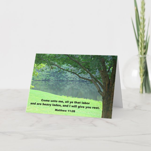 Matthew 11:28 card (Front)