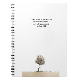 Matthew 11:28 Christian Journal Scripture Notebook