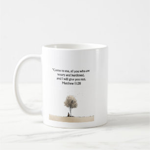 Matthew 11:28 Christian Mug Encouragement Gift