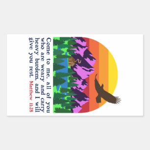 MATTHEW 11:28-COME TO ME ALL WHO ARE WEARY Sticker