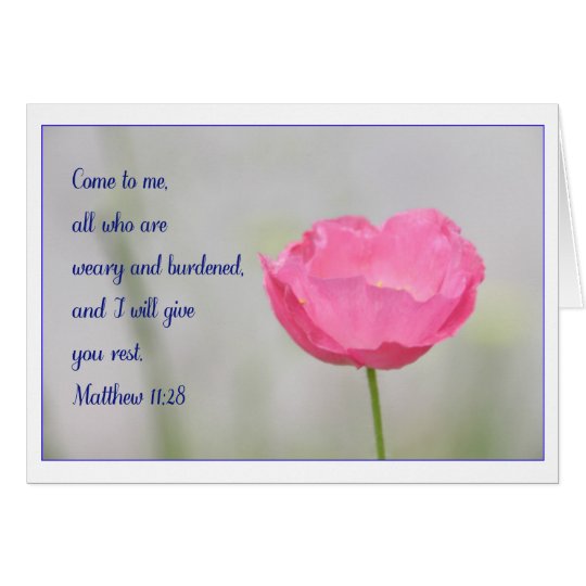 Matthew 11:28 Greeting Card | Zazzle.com