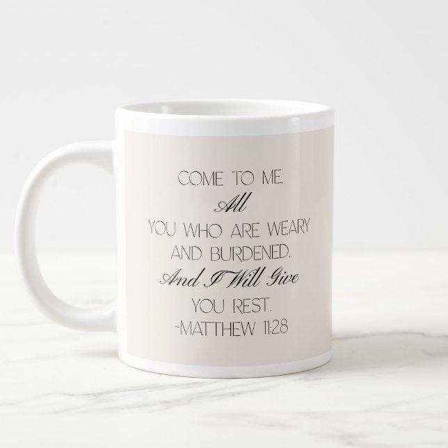 Matthew 11:28 Hope Bible Verse Mug  (Left)