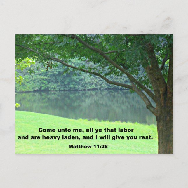 Matthew 11:28 postcard (Front)