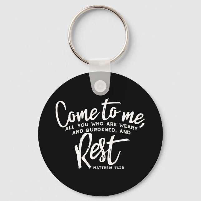 Matthew 11 Bible Verse Keychain (Front)