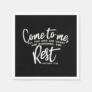 Matthew 11 Bible Verse Napkins