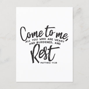 Matthew 11 Bible Verse Postcard