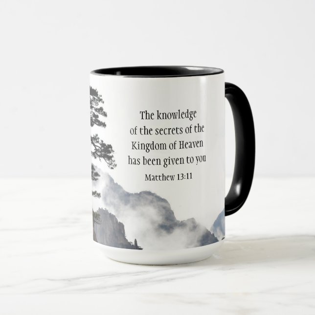 Matthew 13:11 Secrets of the Kingdom of Heaven Mug (Front Right)