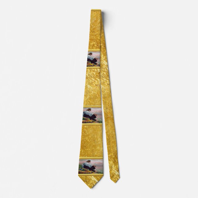 Matthew 14:22-23 Jesus Prays by Himself by the sea Tie (Front)