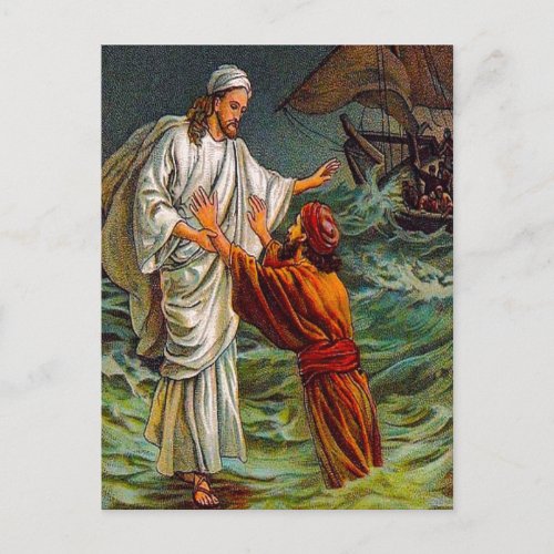 Matthew 1428_33 Lord Save Me postcard