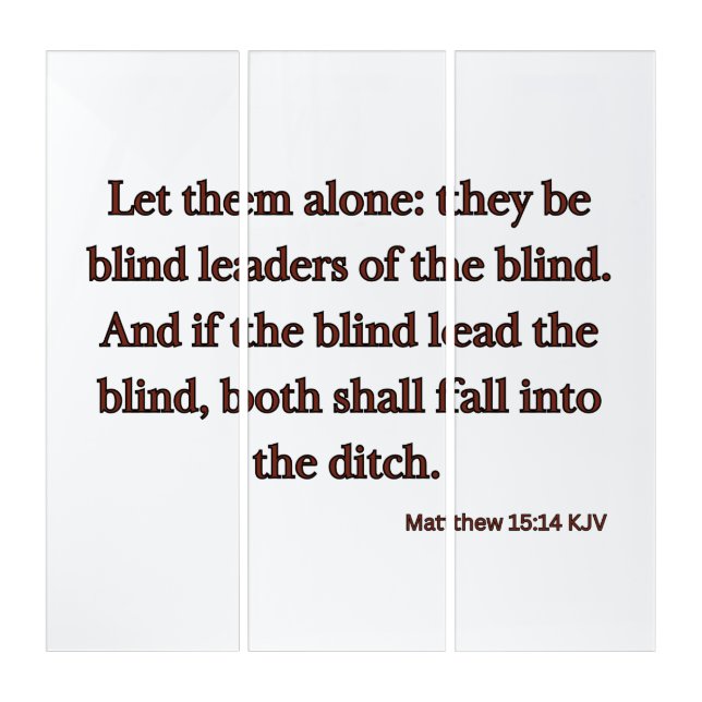 Matthew 15:14 Bible Verse KJV Wall Art (Front)