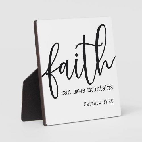 Matthew 1720 Faith Bible Verse Farmhouse Sign Plaque