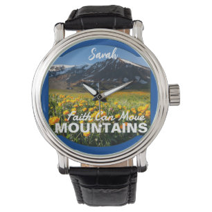Matthew 17:20 Faith Can Move Mountains Custom Watch
