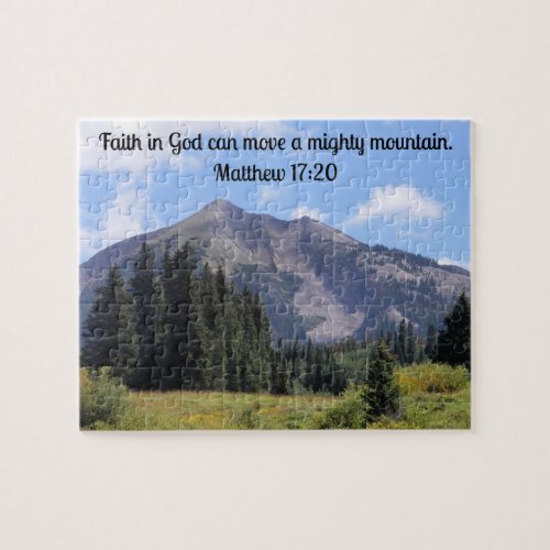 Matthew 1720 Faith in God can move a mighty  Jigsaw Puzzle