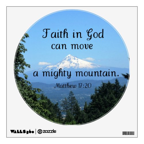 Matthew 1720 Faith in God can move a Wall Sticker