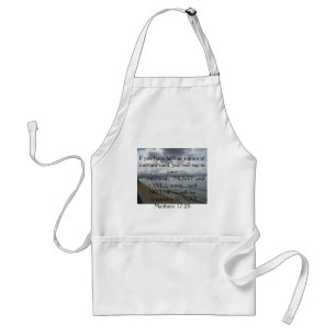Matthew 17:20 - Motivational Inspirational Quote Adult Apron