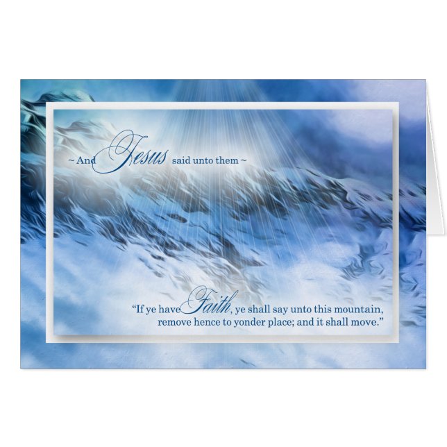 Matthew 17:20 Nothing is Impossible Blue Mountains Cards (Front Horizontal)