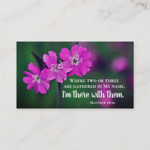 Matthew 1820 Two or Three Gather in My Name Business Card