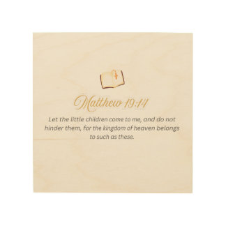 Matthew 19:14 Wood Wall Art