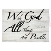 Matthew 19:26 Bible Verse on Woodgrain Image (Front Horizontal)