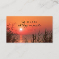 Matthew 19:26 With God all things are possible