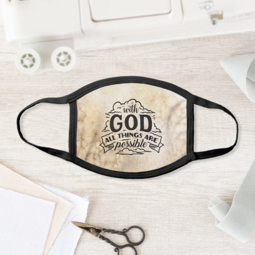 Matthew 1926 With God All Things are Possible Face Mask