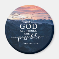 Matthew 19:26 With God All Things are Possible 