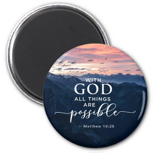 Matthew 1926 With God All Things are Possible  Magnet