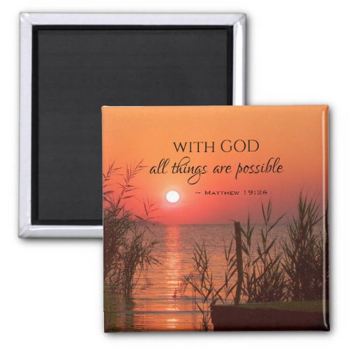 Matthew 1926 With God all things are possible Magnet