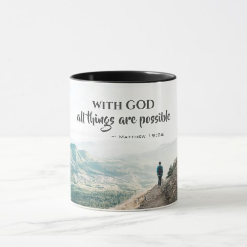 Matthew 1926 With God all things are possible Mug
