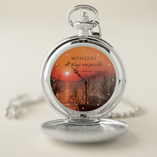 Matthew 1926 With God all things are possible Pocket Watch