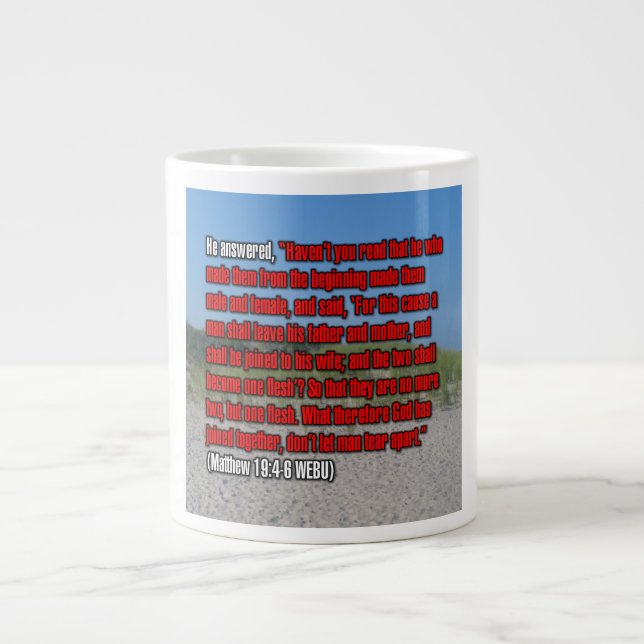 Matthew 19:4-6 WEBU Mug (Front)