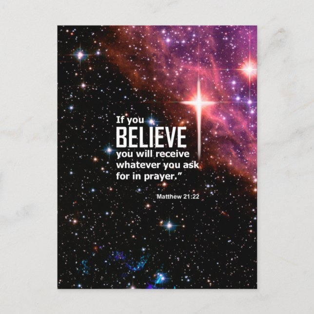 Matthew 21:22 postcard (Front)