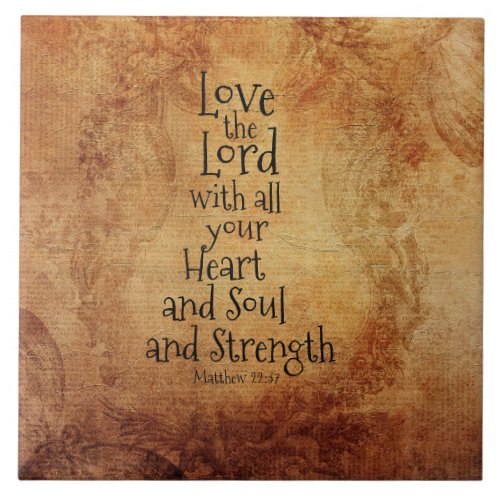 Matthew 2237  Love the Lord with all your heart Tile
