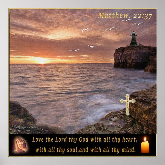 Matthew 22:37 poster (Front)