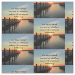 MATTHEW 22:37 SUNRISE SCRIPTURE VERSE DESIGN FABRIC